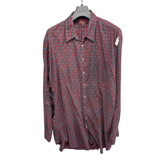 Time Pieces Men's Button up Long Sleeve Shirt 100% Cotton Blue Large‎ - Picture 1 of 3